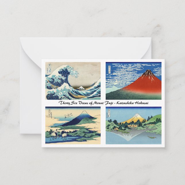 Tarjeta Pequeña Katsushika Hokusai - 36 vistas del Monte Fuji (Anverso)