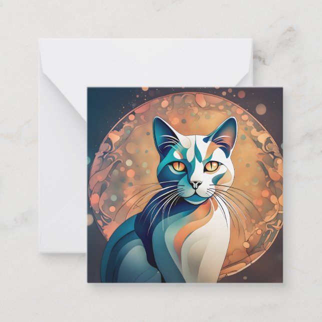 Tarjeta Pequeña Katzenaugen schauen dich an (Anverso)