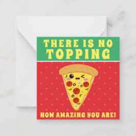 Tarjeta Pequeña Kawaii Pizza Slice Classroom Valentine