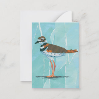 Tarjeta Pequeña Killdeer Bird Blank Notecard