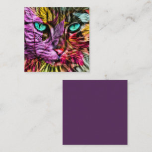 Tarjeta Pequeña Kitty Cat Kitten Artsy Design