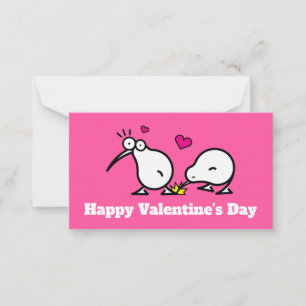 Tarjeta Pequeña kiwiis Feliz Día de San Valentín gracias