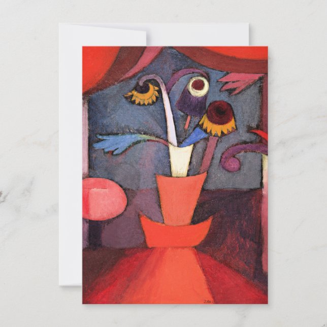 Tarjeta Pequeña Klee - Flor de Otoño (Anverso)