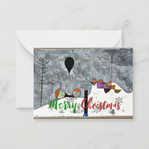 Tarjeta Pequeña Klee - Pintura de invierno, felicitaciones de Navi