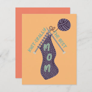 Tarjeta Pequeña Knit-erally la mejor mamá