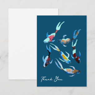 Tarjeta Pequeña Koi Fish watercolor