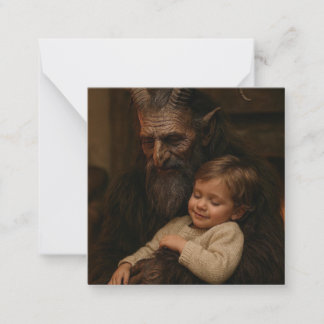 Tarjeta Pequeña Krampus de Navidad