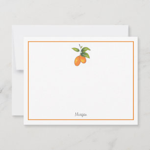 Tarjeta Pequeña Kumquats de mano dibujada