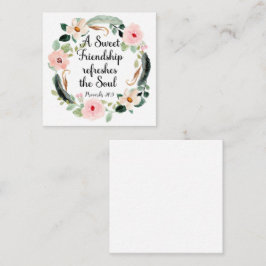 Tarjeta Pequeña La amistad dulce refresca la flor del alma