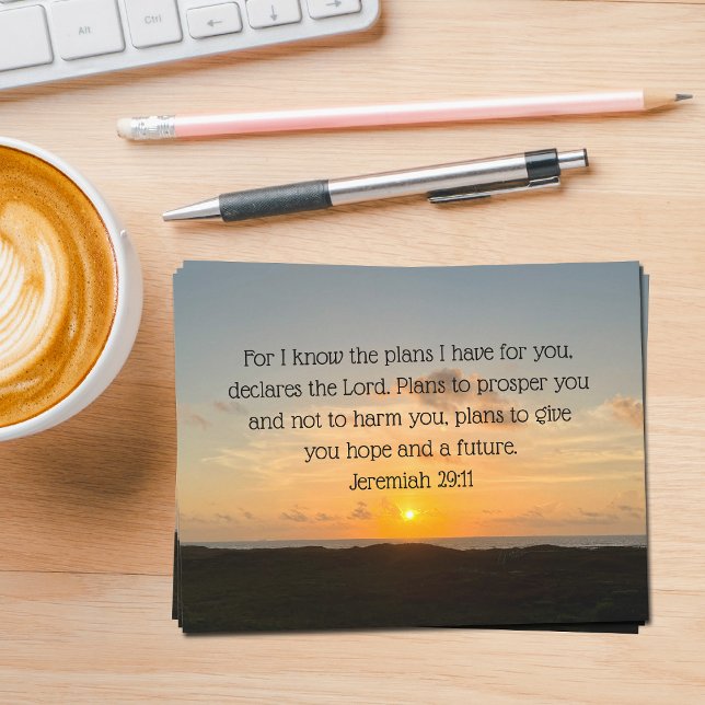 Tarjeta Pequeña La Biblia inspiradora Verse Jeremiah 29:11 Iglesia (Subido por el creador)