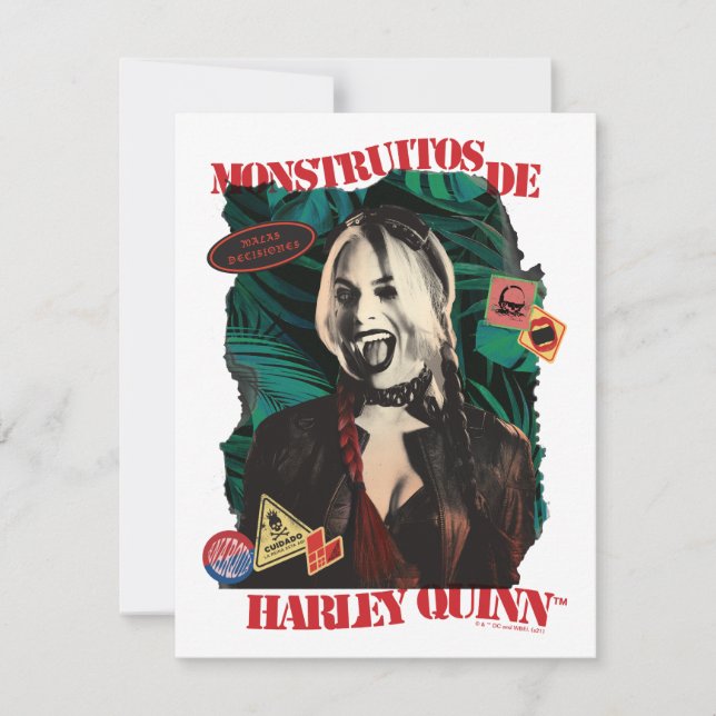 Tarjeta Pequeña La brigada suicida | Harley Quinn Winking (Anverso)