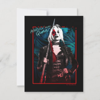 Tarjeta Pequeña La brigada suicida | Harley Quinn y Green Ferns