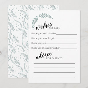 Tarjeta Pequeña La carta de consejos y deseos de vegetación