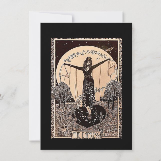 Tarjeta Pequeña La carta de tarot de la emperatriz (Anverso)