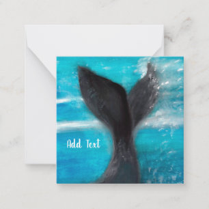 Tarjeta Pequeña La cola de una ballena personalizada
