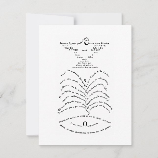 Tarjeta Pequeña La Colombe poignardée et le Jet d'eau (Anverso)