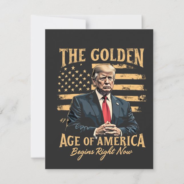 Tarjeta Pequeña La Edad de Oro de los Estados Unidos comienza ahor (Anverso)