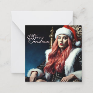 Tarjeta Pequeña La hermana más caliente de Santa - Feliz Navidad 0