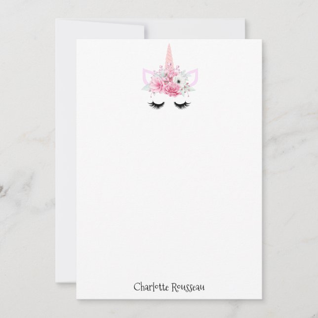 Tarjeta Pequeña La historia personalizada de un niño de Unicorn (Anverso)
