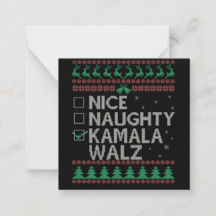 Tarjeta Pequeña La Kamala Harris Suéter Feo De Navidad Elección