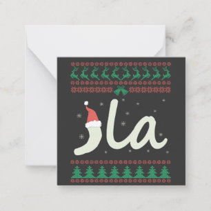 Tarjeta Pequeña La Kamala Harris Suéter Feo de Navidad Elección