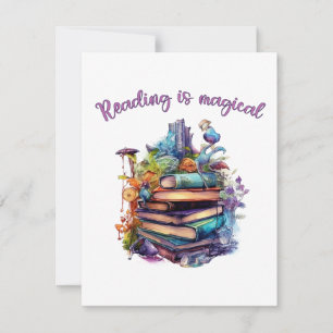 Tarjeta Pequeña La lectura es mágica