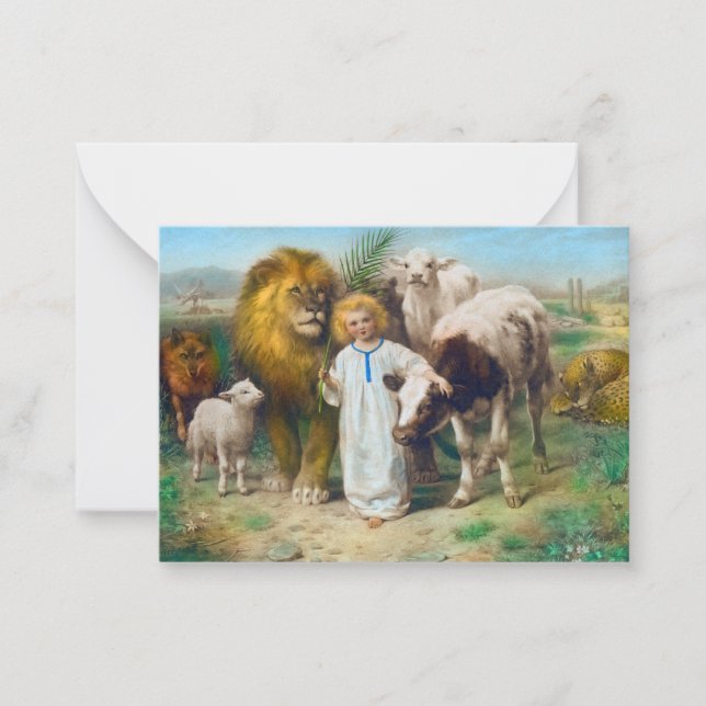 Tarjeta Pequeña La paz, 1896 por William Strutt (Anverso)