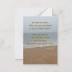 Tarjeta Pequeña La paz sea duradera - Beach & Ocean Holy Card (Mat