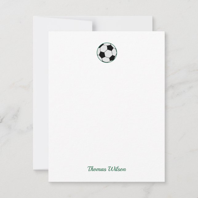 Tarjeta Pequeña La pelota de fútbol personalizada (Anverso)