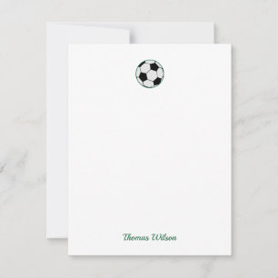 Tarjeta Pequeña La pelota de fútbol personalizada