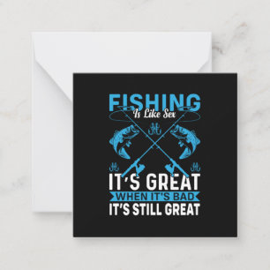 Tarjeta Pequeña La Pesca Con Regalo De Pescador Es Excelente