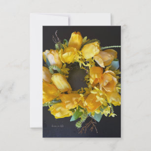 Tarjeta Pequeña La primavera tiene primavera - guirnalda floral am