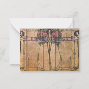 Tarjeta Pequeña La Reina de Mayo por Margaret Macdonald Mackintosh