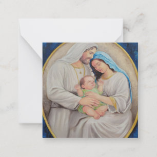 Tarjeta Pequeña La Sagrada Familia: Retrato del Amor Divino