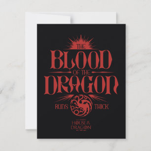 Tarjeta Pequeña La sangre del dragón corre de mal humor