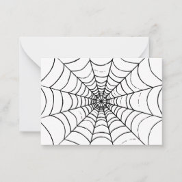 Tarjeta Pequeña La telaraña de una araña simple - Primer plano