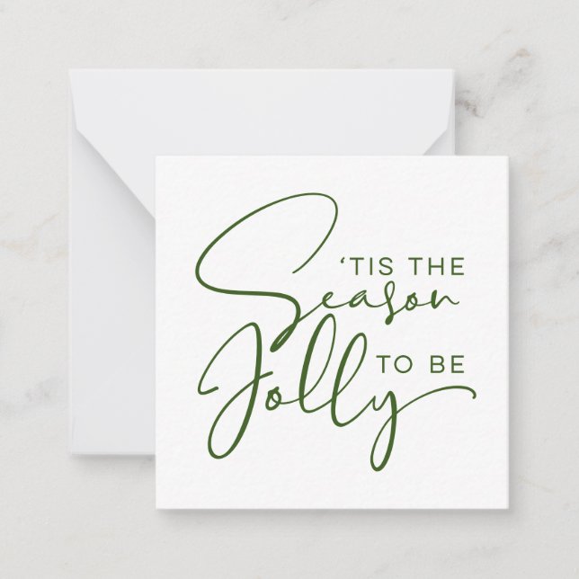 Tarjeta Pequeña La Temporada Para Ser Alegre Fiesta (Anverso)