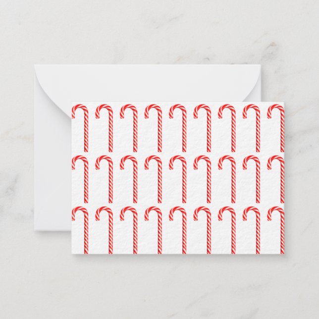 Tarjeta Pequeña La última carta de Navidades de canas de golosinas (Anverso)