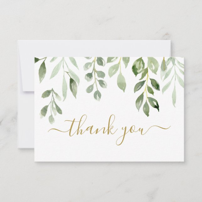 Tarjeta Pequeña La vegetación deja cartas de agradecimiento (Anverso)