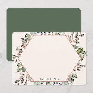 Tarjeta Pequeña La vegetación personalizada deja una elegante hist