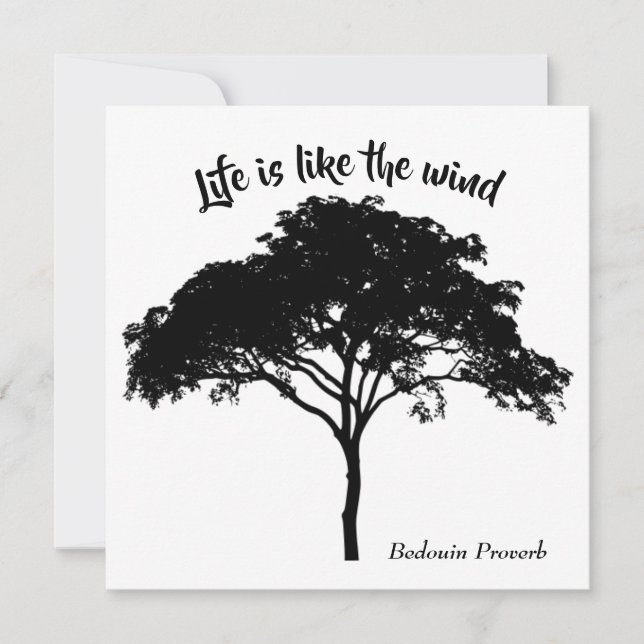 Tarjeta Pequeña La vida es como el viento, Card (Anverso)
