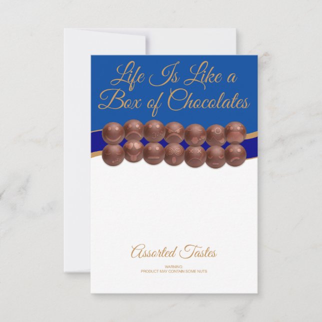 Tarjeta Pequeña La vida es como una caja de bombones (Anverso)
