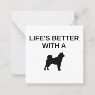 Tarjeta Pequeña la vida es mejor con un shiba inu