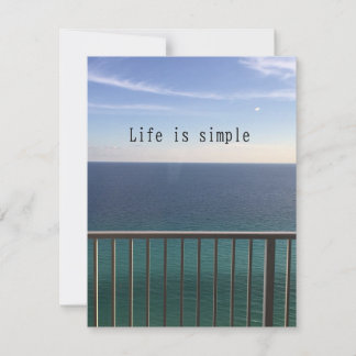 Tarjeta Pequeña La vida es simple