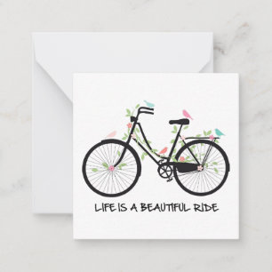 Tarjeta Pequeña La vida es un bello paseo notecard