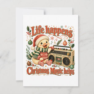 Tarjeta Pequeña La Vida Sucede Música de Navidad Ayuda