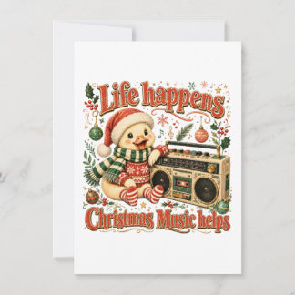 Tarjeta Pequeña La Vida Sucede Música de Navidad Ayuda