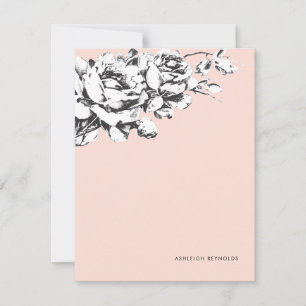 Tarjeta Pequeña La Vie en Rosa Estacionería Floral - Rosa