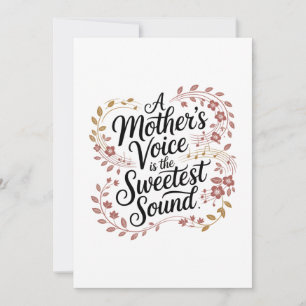 Tarjeta Pequeña La Voz de una Madre es el Sonido más Dulce