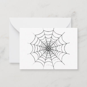 Tarjeta Pequeña La web de una araña simple